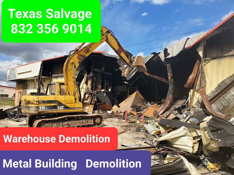 metal building demolition - commercial demolition - scrap metal demolition - Houston commercial demolition - commercial scrap metal demolition - Texas salvage And Surplus Buyers - 832 356 9014